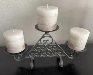 Vintage Spanish Revival Candelabra Tiered Metal Ornate Design - Picture 1 of 8