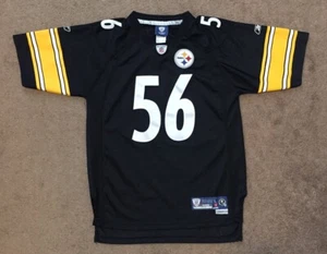 Woodley Pittsburg Steelers 56 NFL Youth Boys T-Shirt Jersey Size L 14 16 - Picture 1 of 3