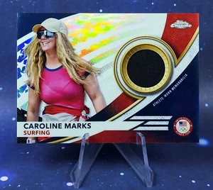 Caroline Marks Relic 2024 Topps Chrome US Olympic Team USA Surfing Memorabilia - Picture 1 of 8