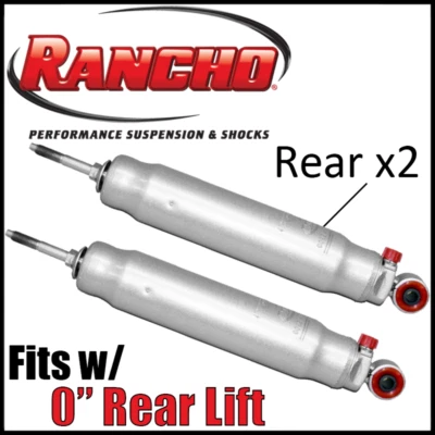 Par de amortiguadores traseros Rancho RS9000XL para Toyota Tundra 2007-2021 con elevación de 0" Foto 1 de 3