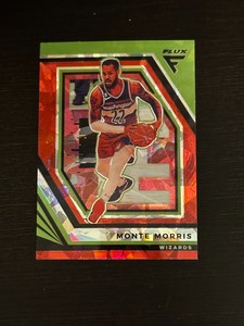 2022-23 Panini Flux Monte Morris Red Cracked Ice #38 Washington Wizards