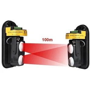 Pulse 0 Dual IP55 Barrier Infrared IR Drive Gate Alarm Beam 100M Sensor Light - Picture 1 of 12