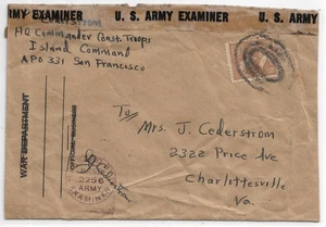 194x APO 331, Naha, Okinawa to Charlottesville, Va solo 1 1/2c Prexie (C5717) - Picture 1 of 2