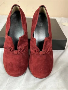 Hotter Women’s Burgundy Suede Shoes Size 6 - Picture 1 of 10