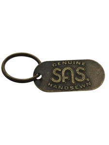 Original GENUINE SAS HANDSEWN Key Ring Metal Zipper Pull Tag Logo Advertising - Picture 1 of 14