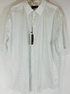 New J. FERRAR Men's Size XXL 18/18.5 Slim Fit Short Sleeve White Button Shirt - Picture 1 of 6