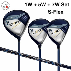 Dunlop XXIO 13 Navy Driver Fairway 1W/5W/7W Wood 3pcs S Set MP1300 Japan Model - Picture 1 of 19