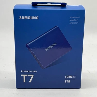 New Samsung Portable SSD T7 2TB USB-C SSD MU-PC2T0H - Image 1 of 3