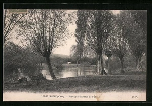 CPA Marmagne, Paysage ces bords de l´Yèvre - Picture 1 of 2