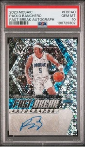 Paolo Banchero PSA 10 Auto 2023 Mosaic Fast Break Disco Autograph POP 6 Magic - Picture 1 of 2