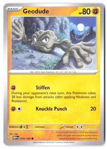 Geodude 074/165 SV: Scarlet & Violet 151 NM - Picture 1 of 2