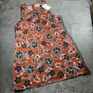 NWT Garnet Hill 100% Linen Dress Women's 18 Pockets Raw Hem Casual Spring Travel - Picture 1 of 10