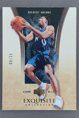 2004-05 Upper Deck Exquisite Collection Gilbert Arenas Gold /25 #41 Wizards - Image 1 of 2