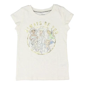 Disney Princess Girls' Always Be Yourself Sketch Design T-Shirt, Medium 7/8 - Picture 1 of 3