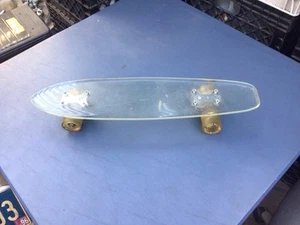 1970’s - CLEAR ACRYLIC SKATEBOARD - SUPER GRIP / SPORT FUN WHEELS - VERY NICE - Picture 1 of 9