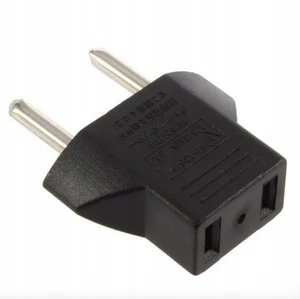 Reiseadapter USA auf EU Strom Netz Adapter Schuko Stecker Kopfer US Schwarz - Bild 1 von 1