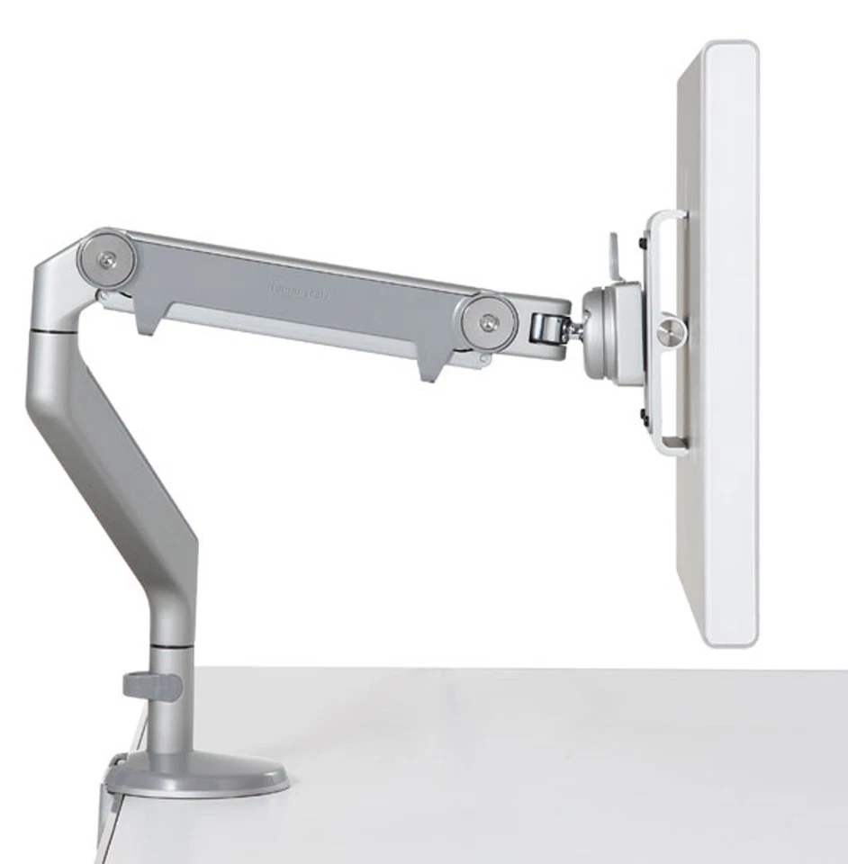 Humanscale M2 Monitor Arm - Bolt-Through Desk Table Mount, Silver with Gray Trim - Image 1 of 1