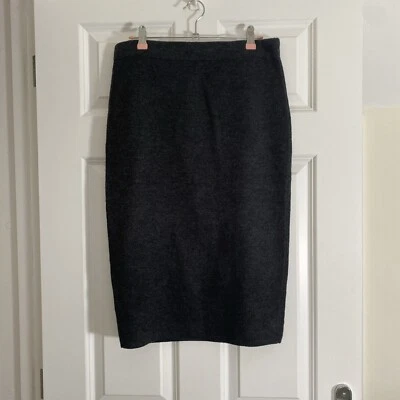 Charcoal Grey Woollen Skirt. Marks & Spencer. Size Medium - Image 1 of 4