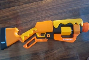 NERF Roblox Blaster Orange Gun - Plus Bullets Great Condition - Picture 1 of 2