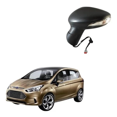 Retrovisore SX FORD B-Max 2012 Elett. Termico C/PRIMER (6 PIN) - Vetro Asferico - Immagine 1 di 4