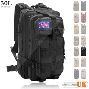 30L Outdoor Military Tactical Army Backpack Rucksack Camping Hiking Trekking Bag - Picture 1 of 25