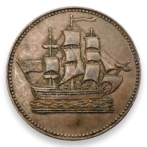 Canada Ships Colonies & Commerce Token 1800s Excellent Quality! #T5155
