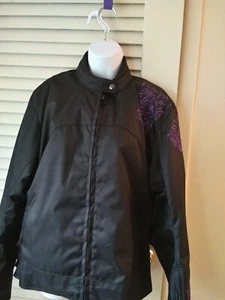 Dream Apparel Women Nylon Motorcycle Jacket Black Size XXL - Picture 1 of 11
