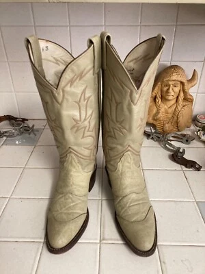 Botas de caubói ocidentais vintage Tony Lama estampa de elefante 5 B - Imagem 1 de 4
