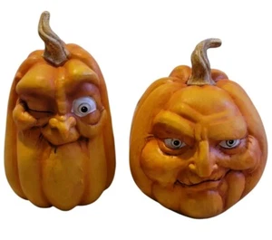 Snarky Pumpkin Decorations. Funny Faces Martha Stewart Pierre Style - Picture 1 of 17