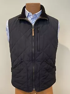 J. Crew Men’s Sussex Quilted Vest With Primaloft Charcoal Gray Sz Small VGUC - Picture 1 of 11