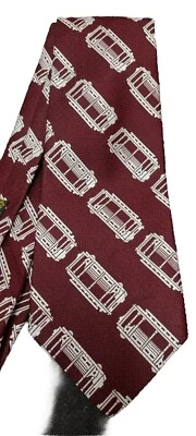 Volquete vintage años 70 corbata ancha trenes San Fran CARTS para ropa de hombre Macy's California Foto 1 de 4