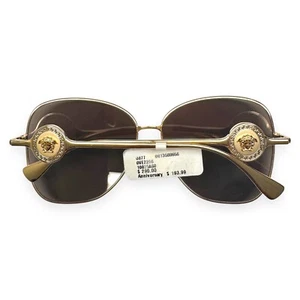 Versace Sunglasses VE 2256 1002/5A Gold Butterfly Brown Mirror No Case - Imagen 1 de 11