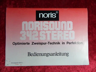 "NORIS NORISOUND 342 STEREO" Super 8 Tonprojektor, Original Bedienungsanleitung - Bild 1 von 4