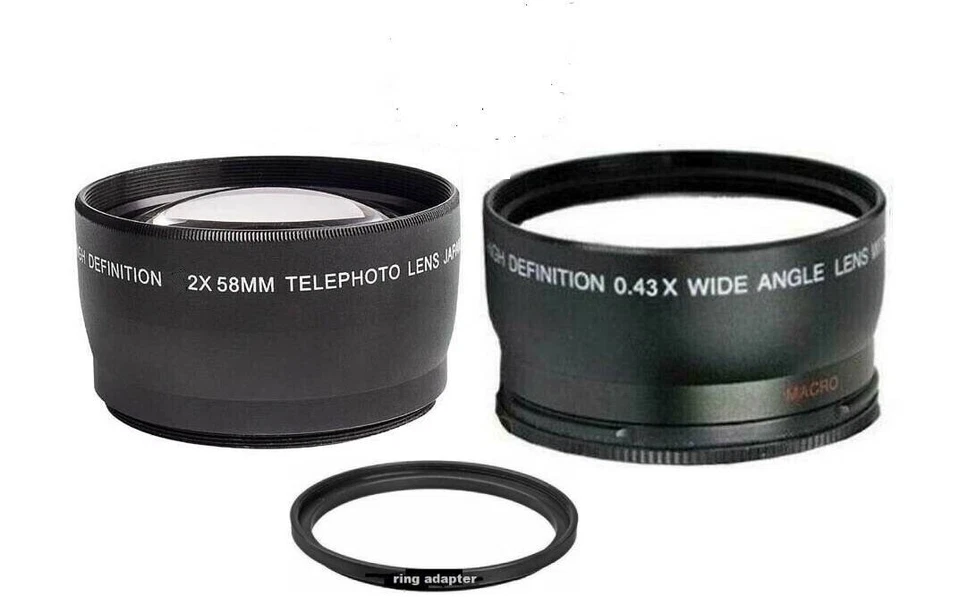 Wide & Telephoto Lens For Samsung NX11 NX100 NX200 NX210 NX300 NX1000 w/ 20-50mm - Image 1 of 4