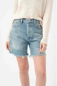 Citizens of Humanity Bailey Button Fly Patch Distressed Shorts Elwood sz. 26 NWT - Picture 1 of 5