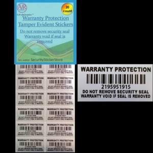 Warranty Void If Removed Security Sticker: INDIVIDUAL SERIAL NUMBERED (AvR010) - Picture 1 of 22