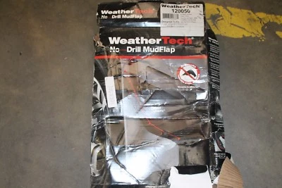 Weather Tech Custom No Drill Mudflaps Ford F-150  2015-2017 Rear Pair Black - Imagem 1 de 3