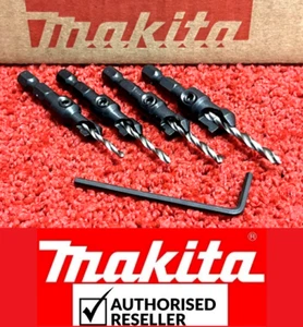 4x Makita Quick Change Countersink Drill Bit No.6 No.8 No.10 No.12 Wood & Metal - Picture 1 of 6