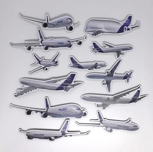 Twelve Mixed Airbus Airplane Fridge Magnets Beluga Collectable - Picture 1 of 1