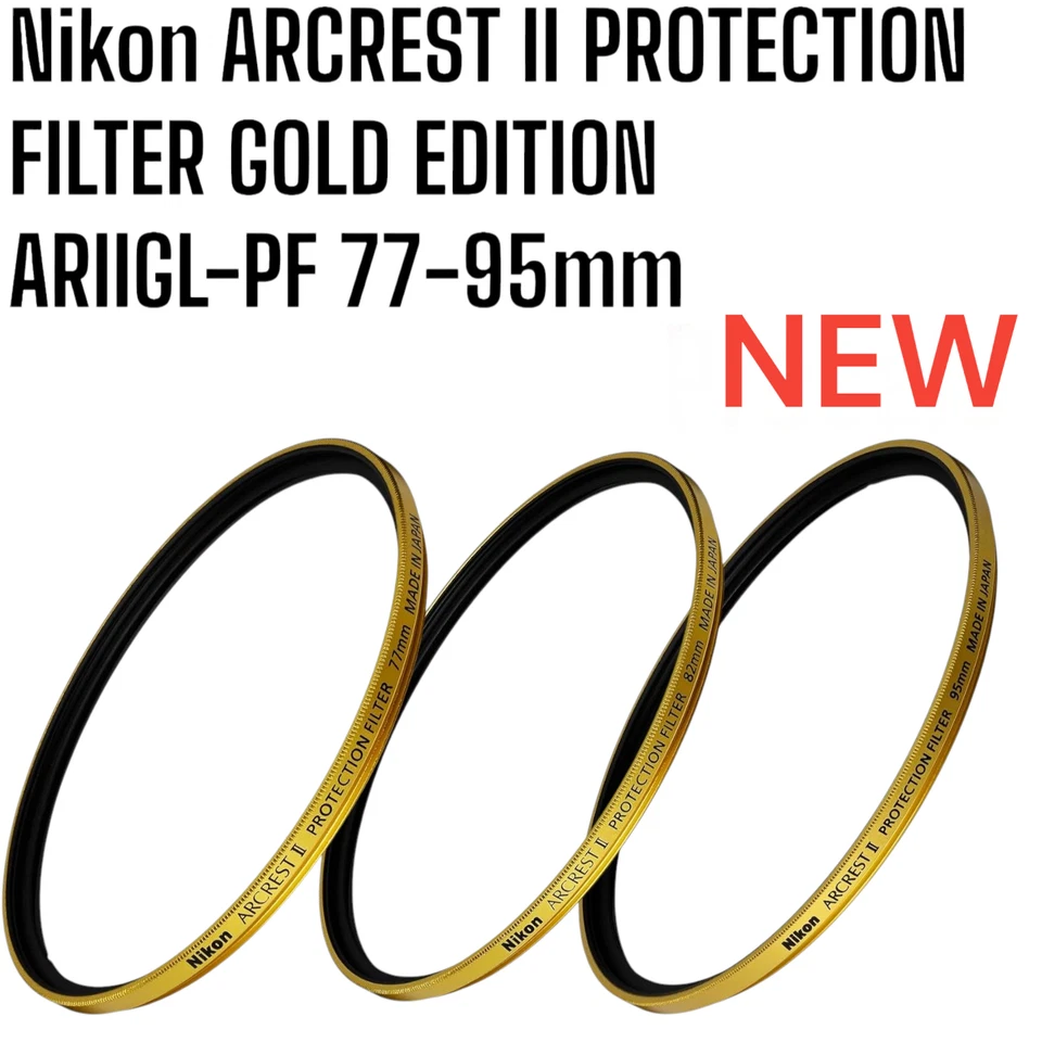 Nikon ARCREST II PROTECTION FILTER GOLD EDITION ARIIGL-PF 77 82 95mm NEW F/J - Image 1 of 4