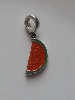 Chamilia sterling silver 925 watermelon slice tropical bracelet charm - Image 1 of 2