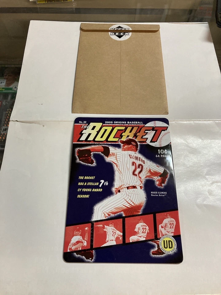 2005  Upperdeck origins Tin Sign the rocket Roger Clemens with WRAPPer - Image 1 of 1