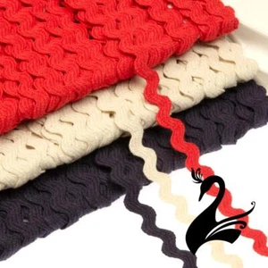 Braid Trim - Ric Rac Cotton 10mm (Price per 1m) - Sewing Craft DIY - Picture 1 of 8