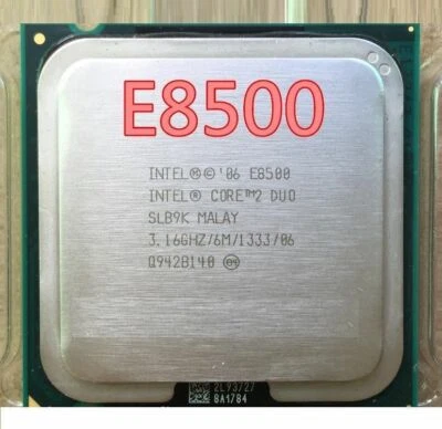 Intel Core 2 Duo E8500 CPU 6MB 3,16 GHz 1333 MHz Dual-Core 775 Socket Prozessor - Bild 1 von 2