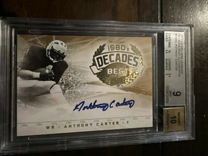 2011 UD College Legends Anthony Carter Decades Best Auto Autograph BGS 9 2/5 - Picture 1 of 2