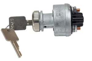 Ignition Switch f Heavy Duty 3 Pos GM style key Chrome Nut GMC Peterbuilt 245 - Picture 1 of 5