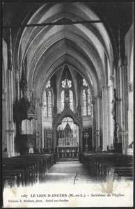 Le LION d'ANGERS Kirche La Nef 49 AK Schrift gestempelt gestempelt am 8. Oktober 1918 - Bild 1 von 2