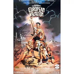 Chevy Chase / Beverly D'Angelo Autographed European Vacation 11x17 Poster JSA - Picture 1 of 8