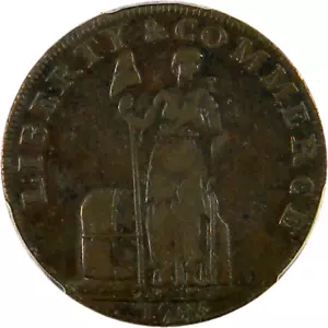 1795 centavos Talbot, Allum & Lee borde con letras PCGS detalles genuinos en muy buen estado - Imagen 1 de 9