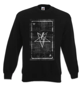 Tarot The Black Pope Sweatshirt Pullover Card Hierophant Cards Symbol Sign Logo - Picture 1 of 1